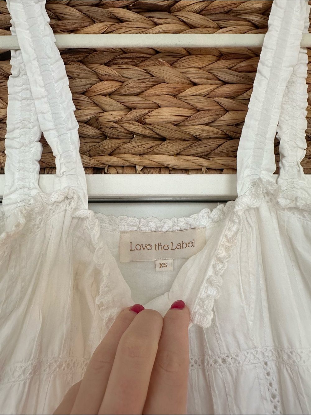 Classic White Cotton Maxi Dress with Button Front - Picture 3 of 4